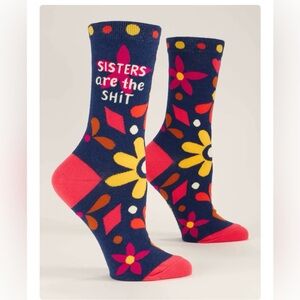 Blue Q Women's Floral Socks - Navy and Pink